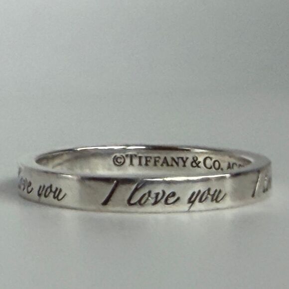 Tiffany Retired Notes "I Love You" Ring - Sterling Silver - Size 6.75 - Picture 16 of 16